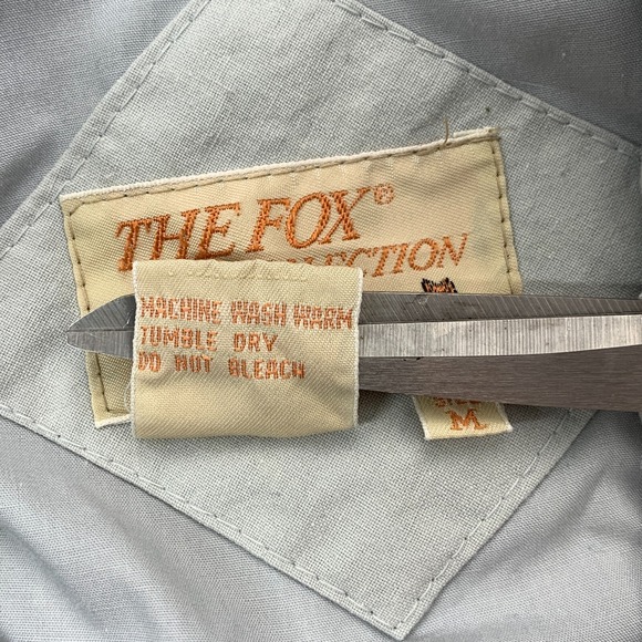 Vintage JC Penney Fox Collection Jacket Medium Blue Full Zip Hooded Colorblock - Picture 6 of 16